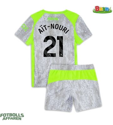 Manchester City Rayan Ait-Nouri #21 Tredjeställ Barn 2025-26 Kortärmad (+ Korta byxor)